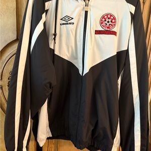 Umbro Black and White Windbreaker Jacket